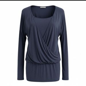 Bench Women's small Long Sleeve Pullover dress with faux wrap top attached NWT